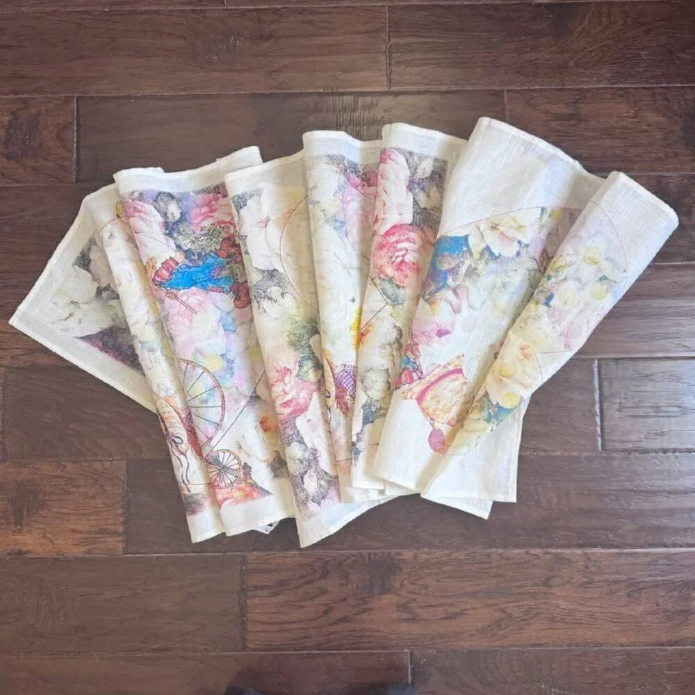 NWOT!  European Linen Kitchen Towel Set of 3 – Love is In the Air Theme